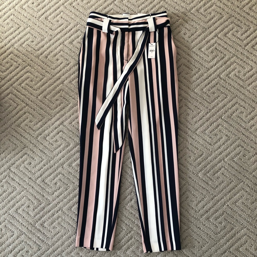 Express striped pants with belt Size 2R